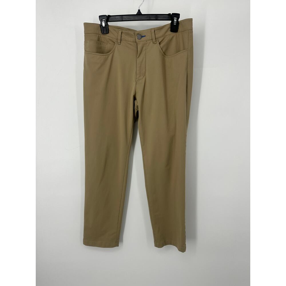 Twillory performance pants men size 32x29 (tag 32x30) tan khaki golf sports